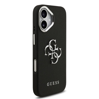 iPhone 17 Kılıf Guess Orjinal Lisanslı PU Deri 4G Büyük Metal Logo Dizaynlı Kılıf
