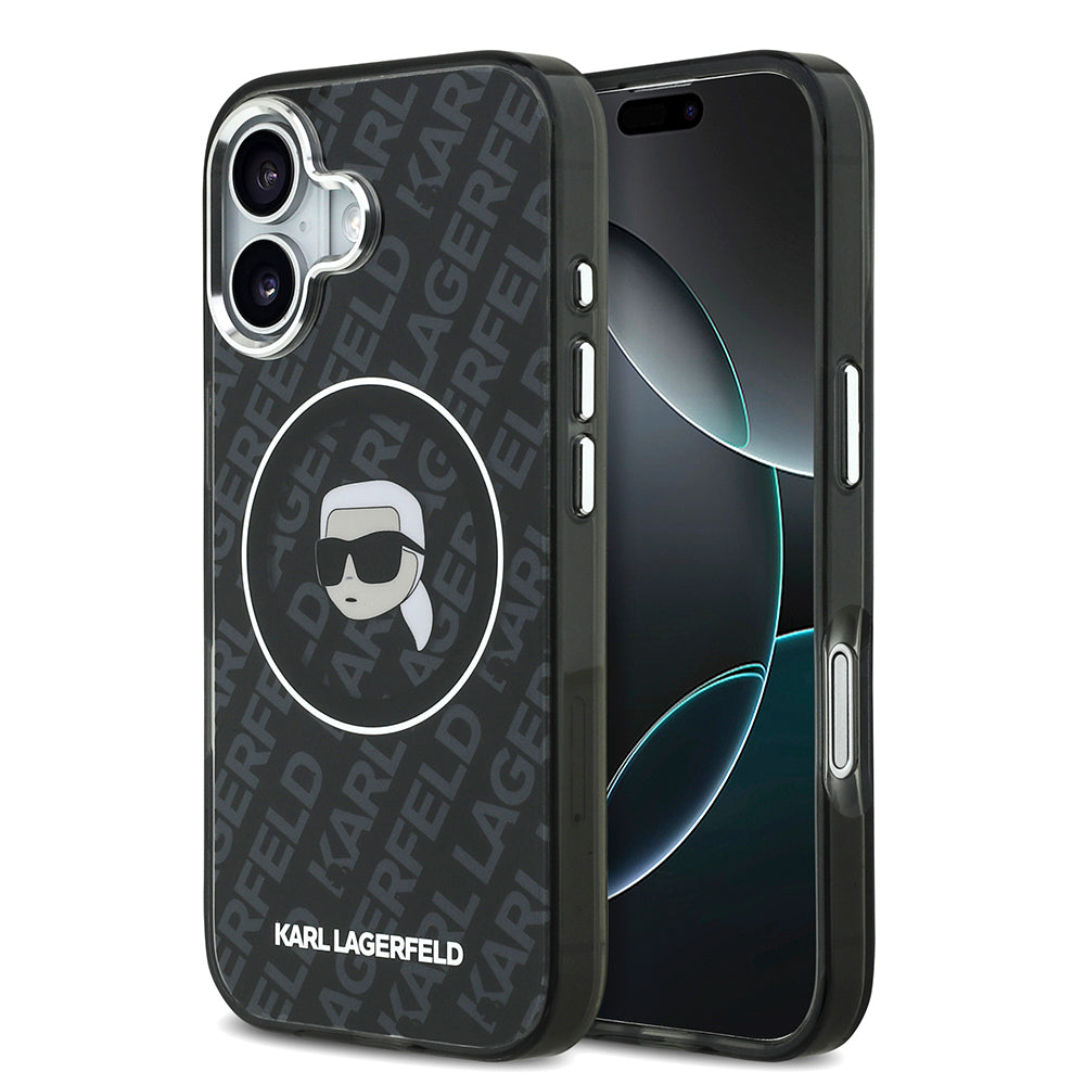 iPhone 17 Kılıf Karl Lagerfeld Orjinal Lisanslı IML Baskılı KL Heads Kılıf