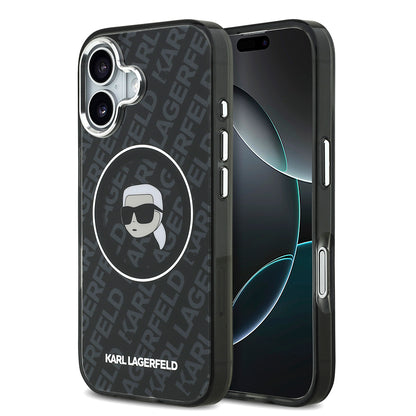 iPhone 17 Kılıf Karl Lagerfeld Orjinal Lisanslı IML Baskılı KL Heads Kılıf
