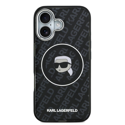 iPhone 17 Kılıf Karl Lagerfeld Orjinal Lisanslı IML Baskılı KL Heads Kılıf