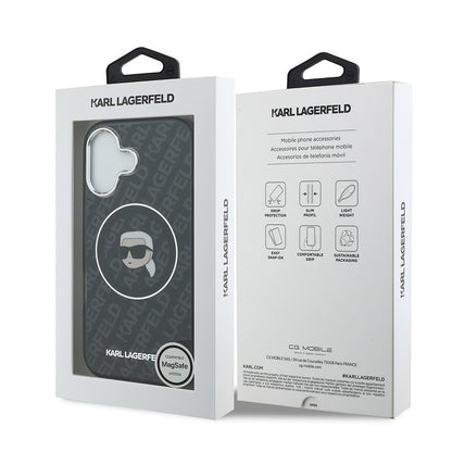 iPhone 17 Kılıf Karl Lagerfeld Orjinal Lisanslı IML Baskılı KL Heads Kılıf
