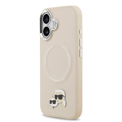 iPhone 17 Kılıf Karl Lagerfeld Orjinal Lisanslı M-safe Şarj Özellikli Metal Kamera ve Buton Tasarımlı K&C PU Deri Kılıf