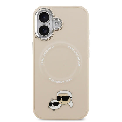 iPhone 17 Kılıf Karl Lagerfeld Orjinal Lisanslı M-safe Şarj Özellikli Metal Kamera ve Buton Tasarımlı K&C PU Deri Kılıf