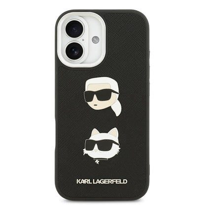 iPhone 17 Kılıf Karl Lagerfeld Orjinal Lisanslı Metal Logolu K&C Heads Pin Kılıf