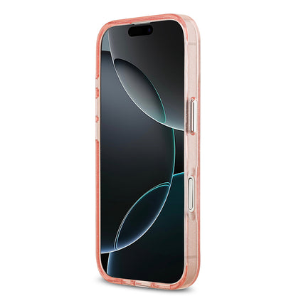 iPhone 17 Kılıf Karl Lagerfeld Orjinal Lisanslı Parlayan Simli Karl & Choupette Heads Kılıf