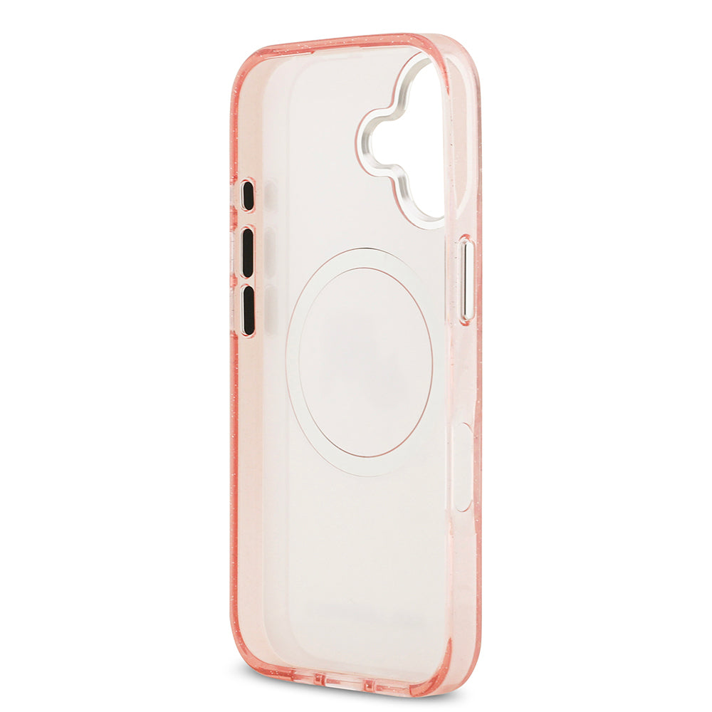 iPhone 17 Kılıf Karl Lagerfeld Orjinal Lisanslı Parlayan Simli Karl & Choupette Heads Kılıf