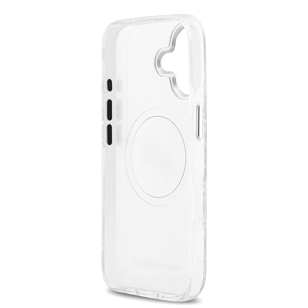 iPhone 17 Kılıf Karl Lagerfeld Orjinal Lisanslı Parlayan Simli Karl & Choupette Heads Kılıf