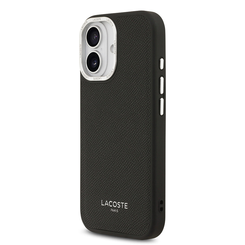 iPhone 17 Kılıf Lacoste Orjinal Lisanslı M-safe Şarj Özellikli Champs Elysees PU Deri Tasarımlı Kılıf