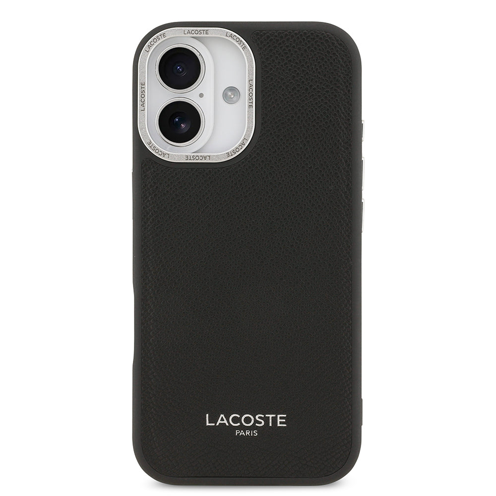 iPhone 17 Kılıf Lacoste Orjinal Lisanslı M-safe Şarj Özellikli Champs Elysees PU Deri Tasarımlı Kılıf