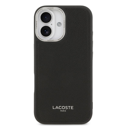 iPhone 17 Kılıf Lacoste Orjinal Lisanslı M-safe Şarj Özellikli Champs Elysees PU Deri Tasarımlı Kılıf