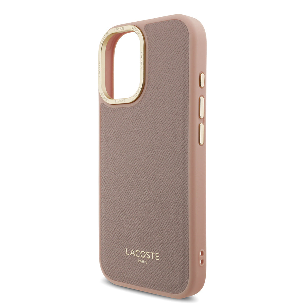 iPhone 17 Kılıf Lacoste Orjinal Lisanslı M-safe Şarj Özellikli Champs Elysees PU Deri Tasarımlı Kılıf