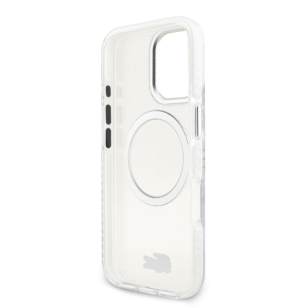 iPhone 17 Kılıf Lacoste Orjinal Lisanslı M-safe Şarj Özellikli İkonik Timsah Logolu Buzlu Kılıf