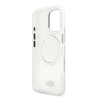 iPhone 17 Kılıf Lacoste Orjinal Lisanslı M-safe Şarj Özellikli İkonik Timsah Logolu Buzlu Kılıf