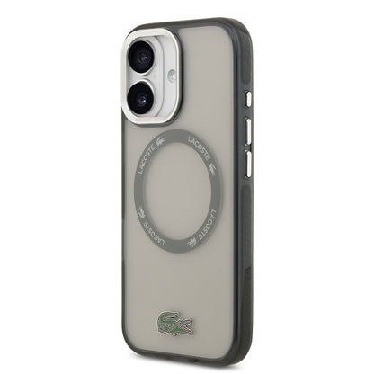 iPhone 17 Kılıf Lacoste Orjinal Lisanslı M-safe Şarj Özellikli İkonik Timsah Logolu Buzlu Kılıf