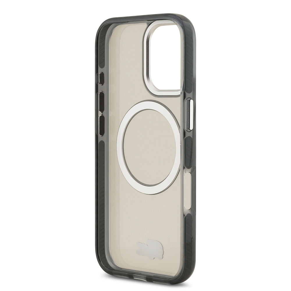 iPhone 17 Kılıf Lacoste Orjinal Lisanslı M-safe Şarj Özellikli İkonik Timsah Logolu Buzlu Kılıf