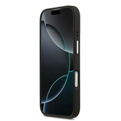 iPhone 17 Kılıf Lacoste Orjinal Lisanslı M-safe Şarj Özellikli PU Pike Desenli Standlı Metal Logolu Kılıf