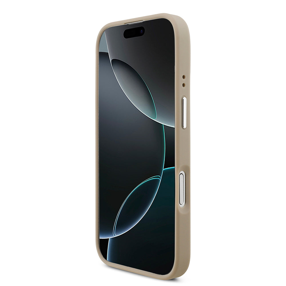 iPhone 17 Kılıf Lacoste Orjinal Lisanslı M-safe Şarj Özellikli PU Pike Desenli Standlı Metal Logolu Kılıf