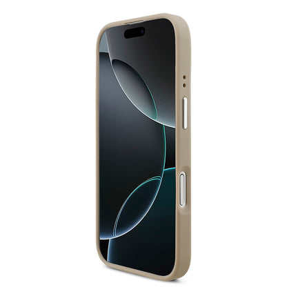 iPhone 17 Kılıf Lacoste Orjinal Lisanslı M-safe Şarj Özellikli PU Pike Desenli Standlı Metal Logolu Kılıf