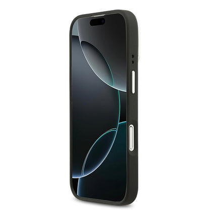 iPhone 17 Kılıf Lacoste Orjinal Lisanslı M-safe Şarj Özellikli PU Pike Desenli Standlı Metal Logolu Kılıf