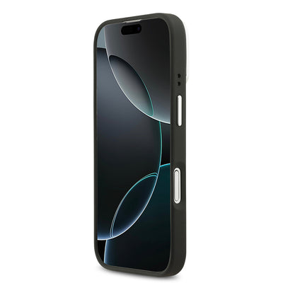 Apple iPhone 17 Kılıf Lacoste Orjinal Lisanslı M-safe Şarj Özellikli PU Pike Desenli Standlı Metal Logolu Kapak Bej