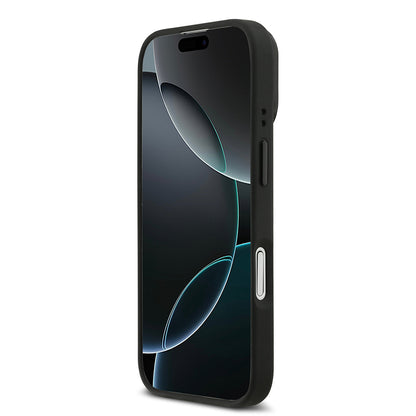 iPhone 17 Kılıf Lacoste Orjinal Lisanslı M-safe Şarj Özellikli Standlı PU Deri Karışık Monogram Desenli Kılıf