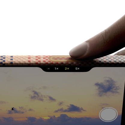 iPhone 17 Kılıf M-safe Şarj Özellikli Aramid Fiber Pitaka Tactile Woven Sunset-Moonrise Serisi Kılıf