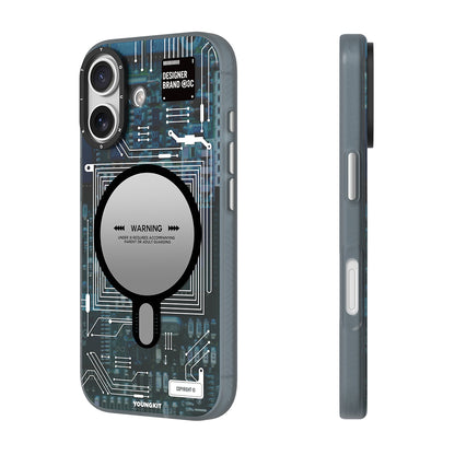 iPhone 17 Kılıf M-safe Şarj Özellikli Kamera Denetim Butonlu Youngkit Technology Serisi Kılıf