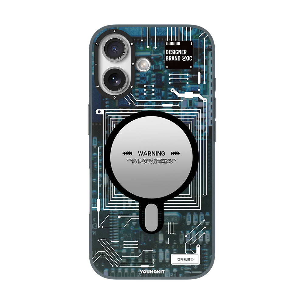 iPhone 17 Kılıf M-safe Şarj Özellikli Kamera Denetim Butonlu Youngkit Technology Serisi Kılıf