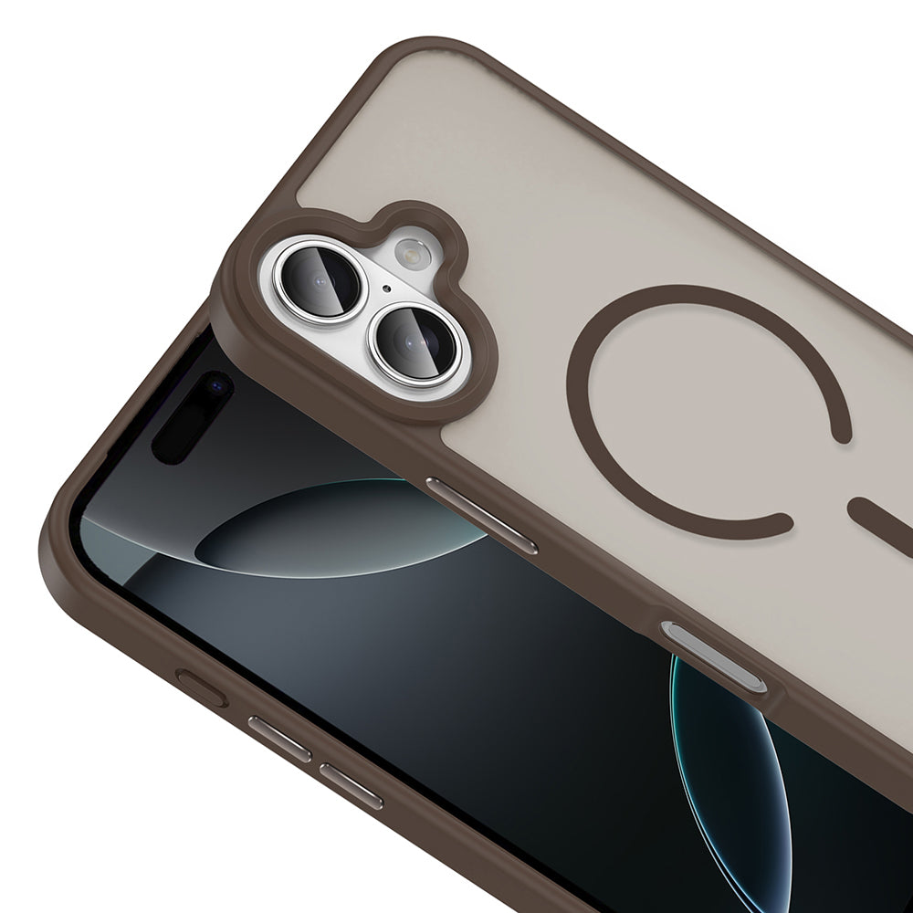 Apple iPhone 17 Kılıf M-safe Şarj Özellikli Mat Arka Yüzey Zore Sio Kapak Siyah