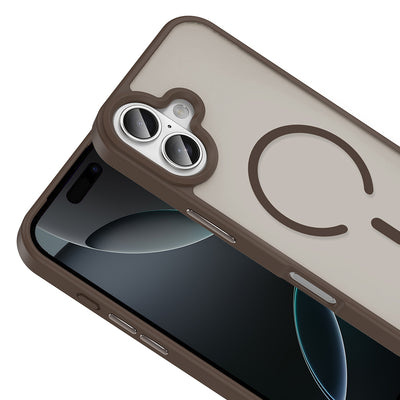 Apple iPhone 17 Kılıf M-safe Şarj Özellikli Mat Arka Yüzey Zore Sio Kapak Lacivert