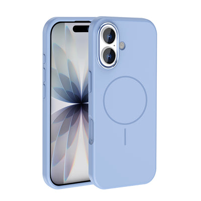 Apple iPhone 17 Kılıf M-Safe Şarj Özellikli Metal Kamera Çerçeveli Zore Edi Silikon Kapak Lacivert