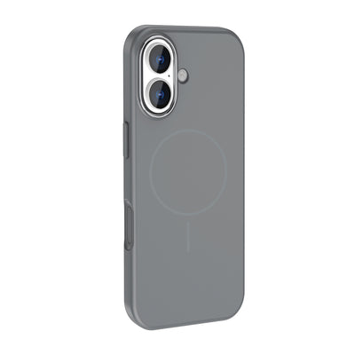 Apple iPhone 17 Kılıf M-Safe Şarj Özellikli Metal Kamera Çerçeveli Zore Edi Silikon Kapak Lila