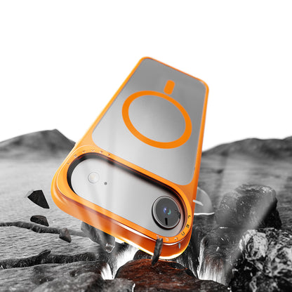 iPhone 17 Kılıf M-safe Şarj Özellikli Metal Kamera Standlı Lenyes CK226 PC Kılıf