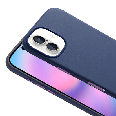 Apple iPhone 17 Kılıf M-safe Şarj Özellikli PU Deri Görünümlü Zore Kupra Kapak Gri