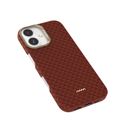Apple iPhone 17 Kılıf M-safe Şarj Özellikli Raptic Aramid Skin Origin Serisi Kapak Kırmızı