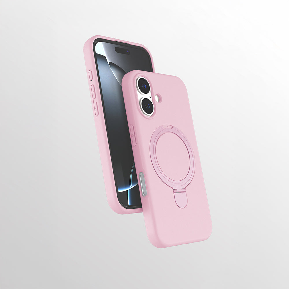 Apple iPhone 17 Kılıf M-safe Şarj Özellikli Standlı Zore Samara Kapak Desert Gold