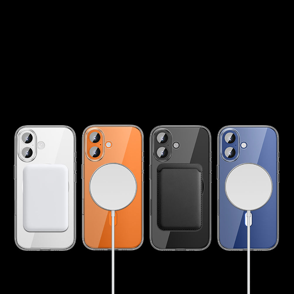 iPhone 17 Kılıf M-safe Şarj Özellikli Transparan Sert PC Wlons Pita Kılıf