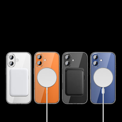 iPhone 17 Kılıf M-safe Şarj Özellikli Transparan Sert PC Wlons Pita Kılıf