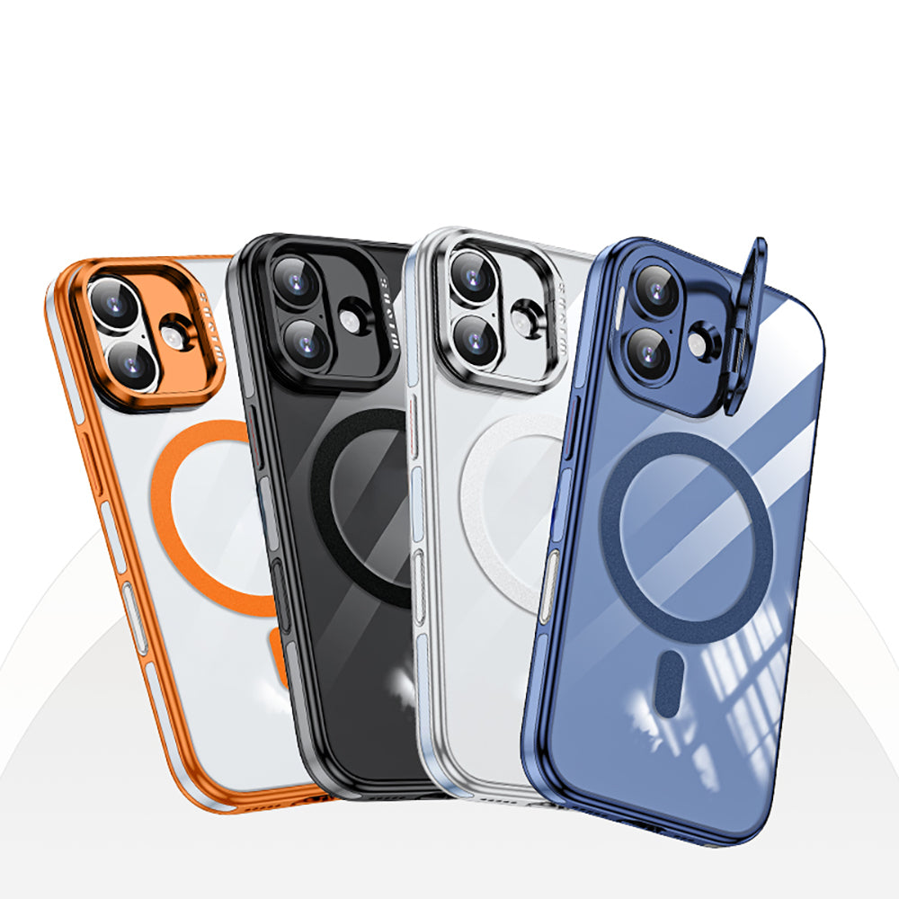 iPhone 17 Kılıf M-safe Şarj Özellikli Wlons Standlı Efsane Kılıf