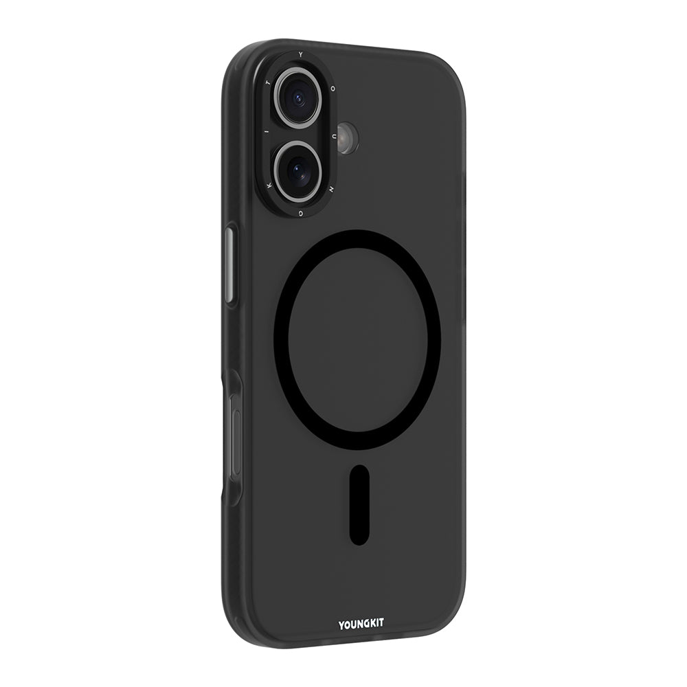 Apple iPhone 17 Kılıf M-safe Şarj Özellikli Youngkit Hidden Sand Serisi Kapak Turuncu