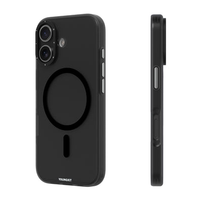 Apple iPhone 17 Kılıf M-safe Şarj Özellikli Youngkit Hidden Sand Serisi Kapak Turuncu