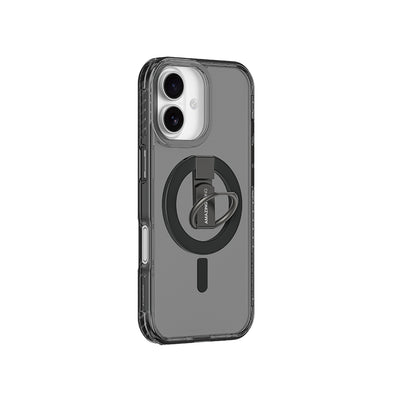 Apple iPhone 17 Kılıf M-safe Şarj Özellikli Yüzük Standlı Amazingthing Titan Pro Serisi Kapak Siyah