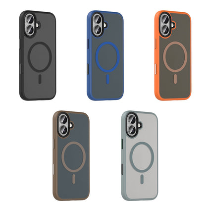 iPhone 17 Kılıf Mat Arka Yüzey Wireless Şarj Özellikli Zore Flet M-safe Kılıf