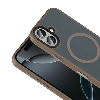 iPhone 17 Kılıf Mat Arka Yüzey Wireless Şarj Özellikli Zore Flet M-safe Kılıf