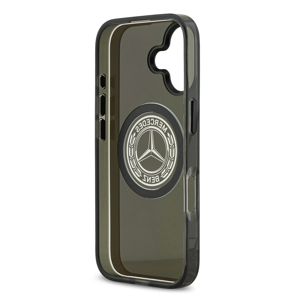 iPhone 17 Kılıf Mercedes Benz Orjinal Lisanslı M-safe Şarj Özellikli Buzlu PC Nostaljik Yıldız Dizayn Kılıf