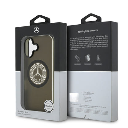 iPhone 17 Kılıf Mercedes Benz Orjinal Lisanslı M-safe Şarj Özellikli Buzlu PC Nostaljik Yıldız Dizayn Kılıf