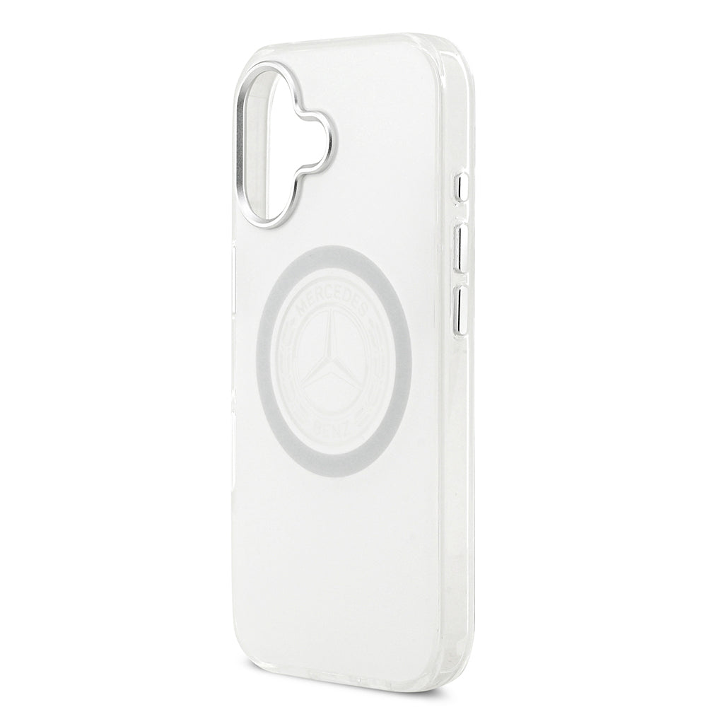 iPhone 17 Kılıf Mercedes Benz Orjinal Lisanslı M-safe Şarj Özellikli Buzlu PC Nostaljik Yıldız Dizayn Kılıf
