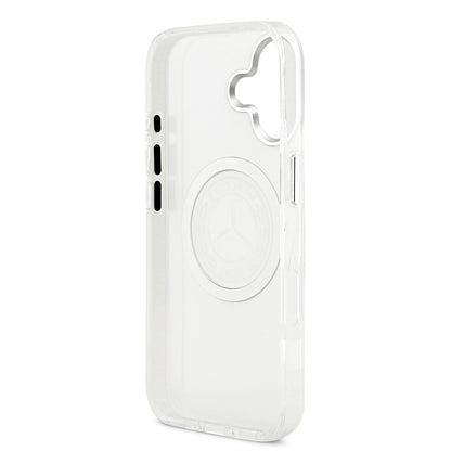iPhone 17 Kılıf Mercedes Benz Orjinal Lisanslı M-safe Şarj Özellikli Buzlu PC Nostaljik Yıldız Dizayn Kılıf