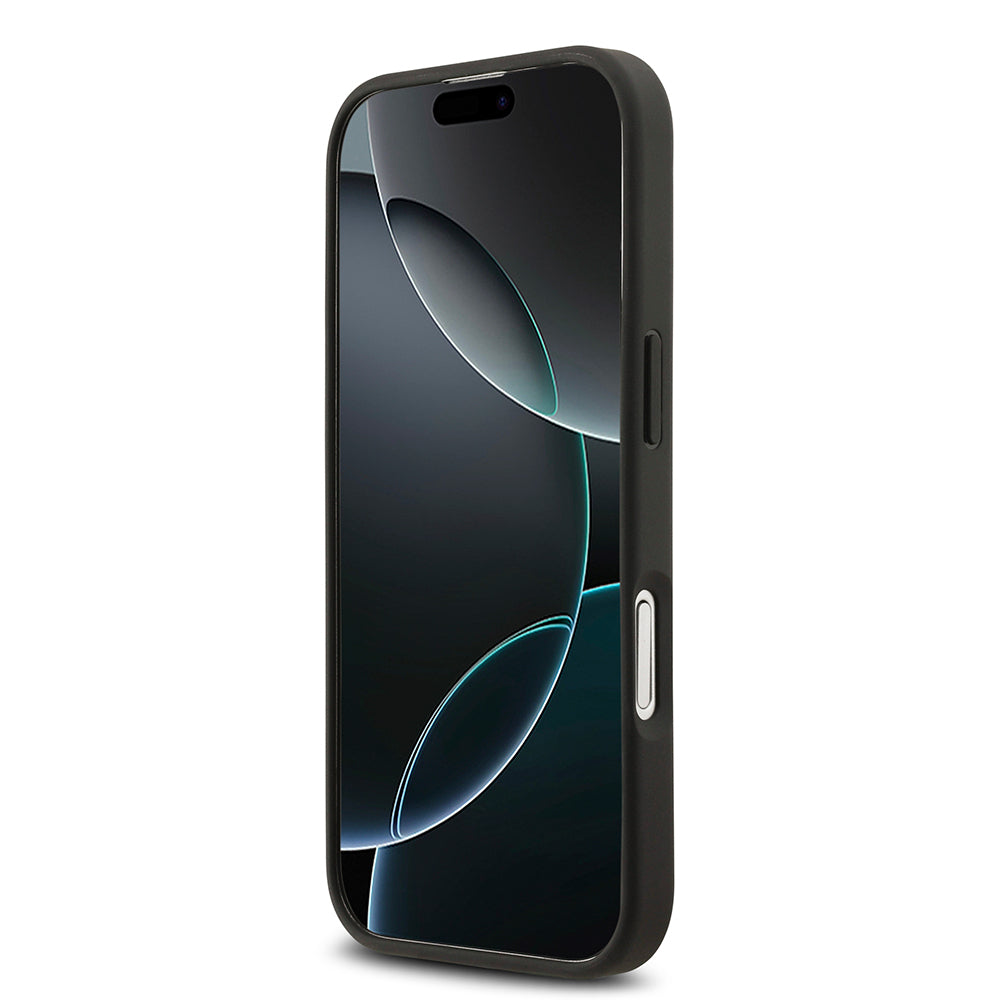 iPhone 17 Kılıf Mercedes Benz Orjinal Lisanslı M-safe Şarj Özellikli Dokulu Desenli Deri Kılıf