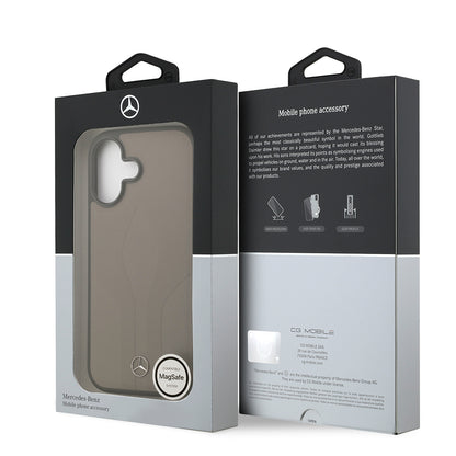 iPhone 17 Kılıf Mercedes Benz Orjinal Lisanslı M-safe Şarj Özellikli Dokulu Desenli Deri Kılıf